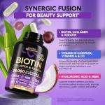 Biotin and Collagen Hair Growth Supplement - 60 Capsules