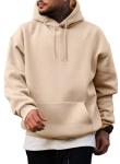Comfy Khaki Hooded Sweatshirt for Men