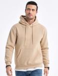 Comfy Khaki Hooded Sweatshirt for Men