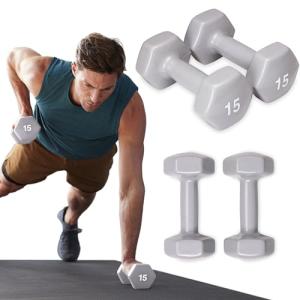 SPRI Vinyl Coated 2-8 lb Dumbbells for Home Workouts