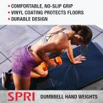 SPRI Vinyl Coated 2-8 lb Dumbbells for Home Workouts