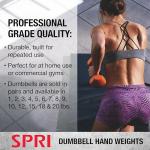 SPRI Vinyl Coated 2-8 lb Dumbbells for Home Workouts