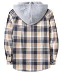 ZITY Men's Stylish Flannel Hoodie Shirt Jacket