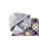 ZITY Men's Stylish Flannel Hoodie Shirt Jacket