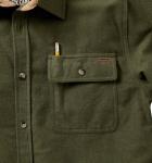 Men's Army Flannel Shirt, Long Sleeve, Cotton Large
