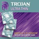 TROJAN Ultra Thin Spermicidal Condoms, 12 Pack
