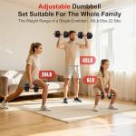 Adjustable Dumbbell Set with Connector, 4-in-1 Free Weights
