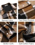 COOFANDY Men's Plaid Overshirt Jacket in Khaki