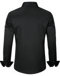 J.VER Men's Black Long Sleeve Dress Shirt