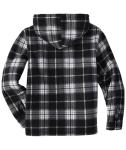 SCODI Men's Plaid Flannel Shirt Jacket Hoodie