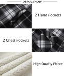 SCODI Men's Plaid Flannel Shirt Jacket Hoodie
