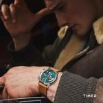 Timex Men's Marlin Watch - Brown Strap, Green Dial