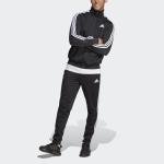adidas Men's 3-Stripes Black Tricot Track Suit