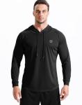Neleus Men's Long Sleeve Athletic Hooded Shirts 3-Pack