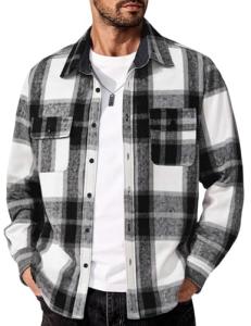 COOFANDY Men's Casual Flannel Fall Jacket