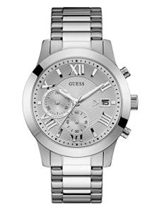 GUESS Silver-Tone Chronograph Bracelet Watch