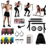 Pilates Bar Kit with Resistance Bands and Rollers