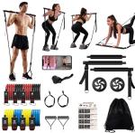 Pilates Bar Kit with Resistance Bands and Rollers
