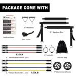 Pilates Bar Kit with Resistance Bands and Rollers