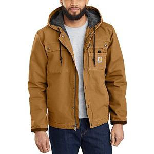 Carhartt Men's Brown Sherpa-Lined Utility Jacket