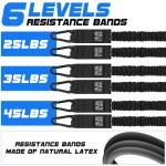 Pilates Bar Kit with Heavy Resistance Bands 210lbs