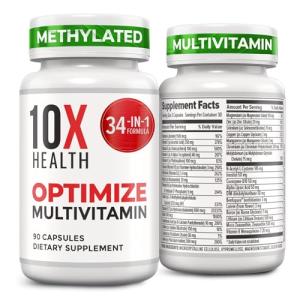 10X Men's Multivitamin - 34 Nutrients, 90 Capsules