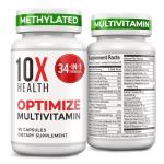 10X Men's Multivitamin - 34 Nutrients, 90 Capsules