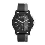 Armani Exchange Men's Black & Gray Chronograph Watch