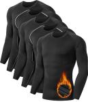 5 Pack Men's Thermal Compression Long Sleeve Shirts
