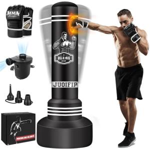 Freestanding 70'' Punching Bag with Gloves and Pump