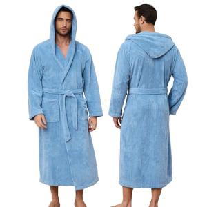 Men's Hooded Bathrobe - Soft, Quick Dry & Warm