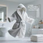 Men's Hooded Bathrobe - Soft, Quick Dry & Warm
