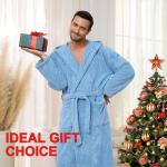 Men's Hooded Bathrobe - Soft, Quick Dry & Warm