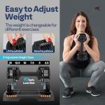 VIVOHOME Adjustable Dumbbell Set with Tray