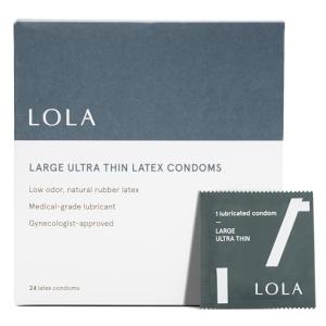 LOLA Ultra Thin Latex Condoms with Lube - 24 Count
