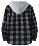 ZITY Men’s Flannel Hoodie Shirt 3 Pack