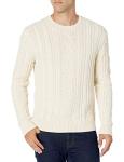 Men's Cotton Fisherman Cable Crewneck Sweater - Off-White