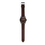 Fossil Men's Copeland Black Leather and Steel Watch