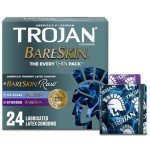 Trojan Bareskin EveryTHIN Lubricated Condoms - 24 Pack