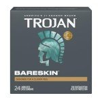 Trojan Bareskin Thin Premium Lubricated Condoms 24-Pack