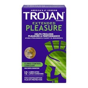 TROJAN Extended Pleasure Climax Control Condoms - 12 Count