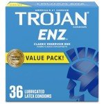 Trojan ENZ Lubricated Latex Condoms, 36 Count