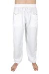 Men's Soft Baggy Harem Yoga Pants - White