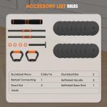 90LBS Adjustable Dumbbell Set for Home Workouts