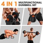 90LBS Adjustable Dumbbell Set for Home Workouts