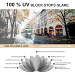 CARFIA Retro Polarized Sunglasses for Men, Gray