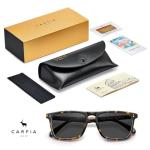 CARFIA Retro Polarized Sunglasses for Men, Gray