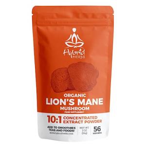 Organic Lion's Mane Mushroom Powder - 10X Strength