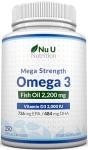 Nu U Nutrition Omega 3 & Vitamin D3 Softgels