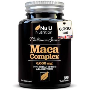 Black Maca Root 6000mg - 180 Vegan Capsules